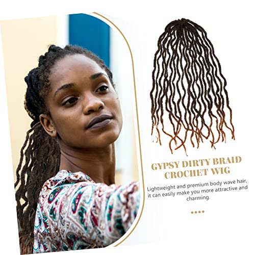 Beavorty 3Pcs 18 Peruca Trançada Peruca De Cabelo Agulha De Crochê Peruca Encaracolada Trança De Cab