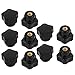 Aexit M5 Female Knobs & Hand Wheels Thread Five Pointed Star Cap Clamping Knob Grips Star Knobs Black 10pcs