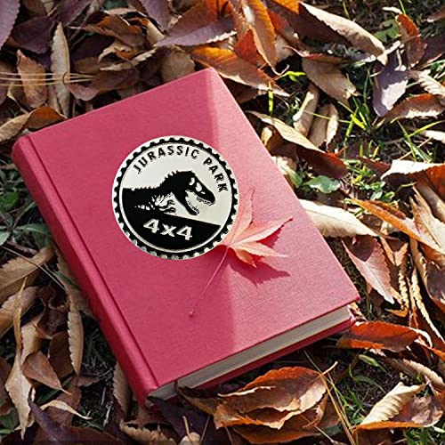 Jurassic Badge Rated Car Emblem, 4 x 4 Metal Automotive Badge 3D Metal Car Badges Emblems Round Emblem Decals Car Badge Decals Stickers Compatible with Jeep Wrangler Vehicles Trucks SUV - Image 3