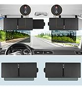 Veharvim Sun Visor Extender for Car (Polarized, Zipper Slider&amp; Prevents Fingerprints, UV400, PC L...