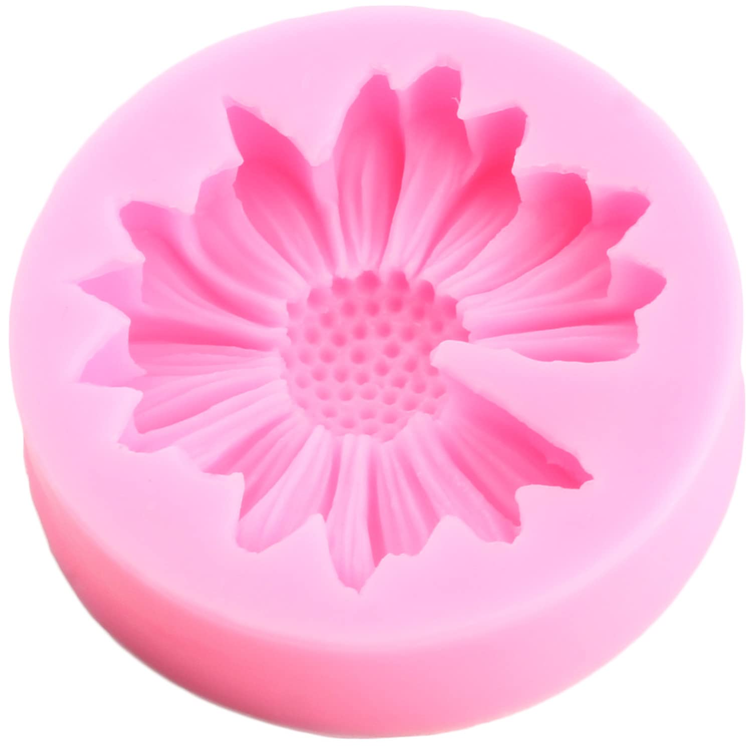 Mujiang Moldes de silicona con diseño de flores de crisantemo, margaritas, fondant, girasol, para decoración de pasteles, decoración de cupcakes, caramelos, arcilla polimérica, chocolate, pasta de