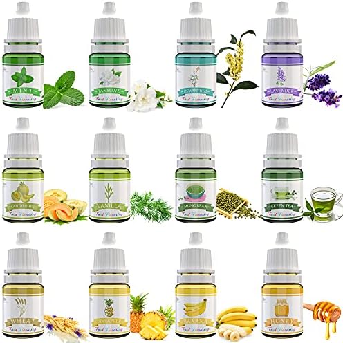 Food Flavouring Oil - 24 Pack Concentrated Flavour Oil for Baking, Cooking, Cosmetics - Liquid Lip Gloss Flavouring Oil Extract for Lip Balm, Drinks, Soap Making - Water & Oil Soluble - 6ml Bottles