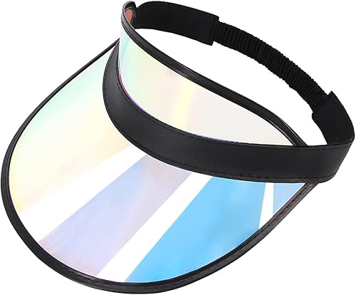 Miniatura 38 de Surkat Viseras solares transparentes de plástico con protección UV, sombrero para la cabeza, sombrero para golf, tenis, playa, ciclismo 1 paquete