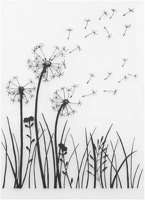 SUPVOX Embossing Folders Craft Dies Plastic Flying Dandelion Template Stencil Folder for Album Scrapbooking Paper Card Craft Decor