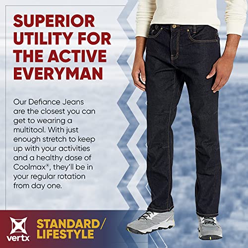 Vertx Men's Standard Defiance Jeans, Indigo Rinse, 32W X 30L #TOP1