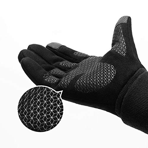 MEIYIN Luvas masculinas de inverno de camurça sintética com tela sensível ao toque, luvas refletivas