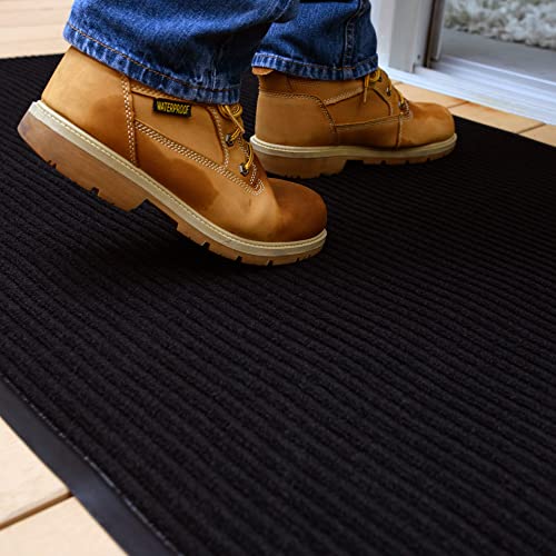 Unimat 3X5 (36"X60") Outdoor-Indoor Doormat With Waterproof Black Rubber Backing - Stylish Dual Ribbed Welcome Mat, Perfect For Home, Office, And Kitchen Entrances #TOP5