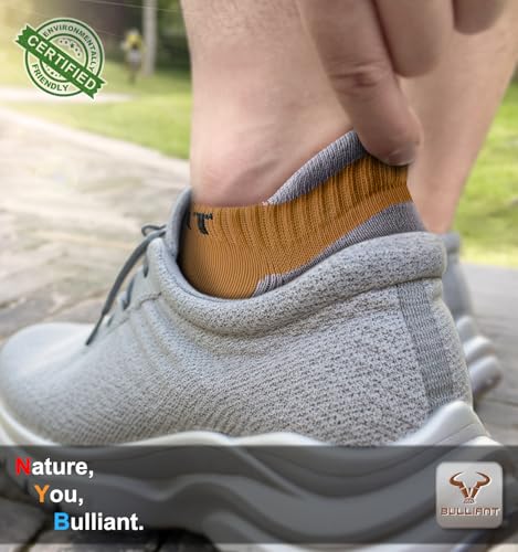 Image of BULLIANT Socks For Women 6Pairs-Womens Athletic Ankle Socks No Show Cushioned for Walking Running-Compression Arch Support