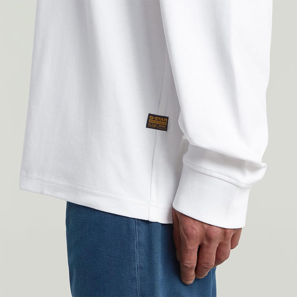 G-Star Back Embro Text Loose R T LS Camiseta Hombre