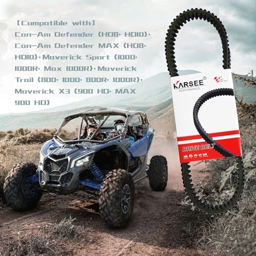 Image of KARSEE 422280656 High-Performance Drive Belt Compatible with Can-Am Defender MAX HD8 HD9 HD10 Maverick Sport MAX 1000 1000R Maverick Trail 800 1000 800R 1000R