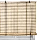 LOLAhome - Persiana Estor Enrollable de bambú Natural de Estilo rústico para Dar Sombra, 120X180 CM)