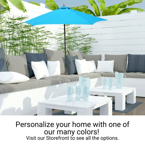 Formosa Covers 9Ft Market Patio Umbrella Canopy - 6 Ribs Canopy Replacement In Teal - 300D Uv Protective And Water Resistant Patio Canopy - Table Umbrella Replacement Canopy Cover #TOP7