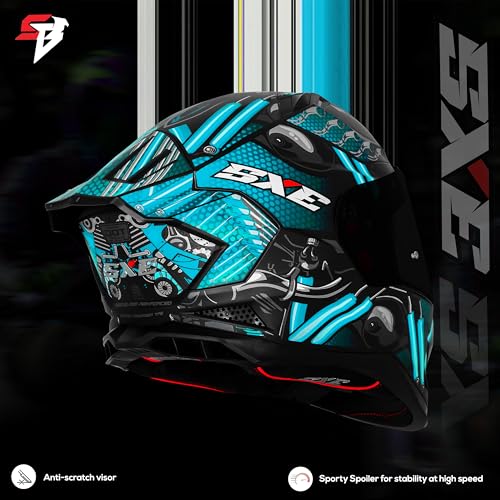 Image of Steelbird SBH-61 SXE X2 Pinlock ISI and Dot Certified Full Face Helmet for Men and with Inner Silver Sunshield