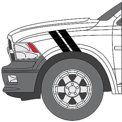 Dodge Ram Hash Mark Stripes Grand Sport Fender Bar Decals