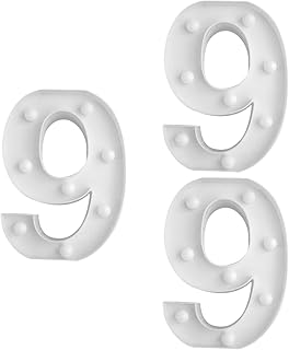 Uonlytech 3pcs LED Decor Party Number Lights Light Up Number LED Number Sign Decorate Girl Heart Letter Light