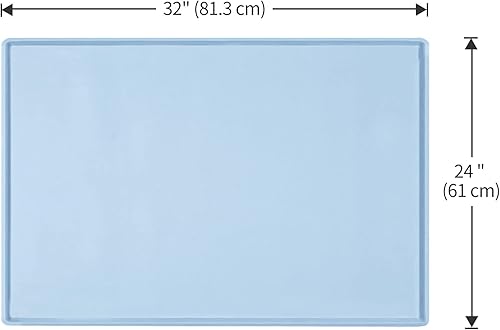 Miniatura 77 de Tapete de comida para perros, bandeja de comida impermeable de silicona, mantel individual antideslizante para mascotas, borde elevado de 0.6