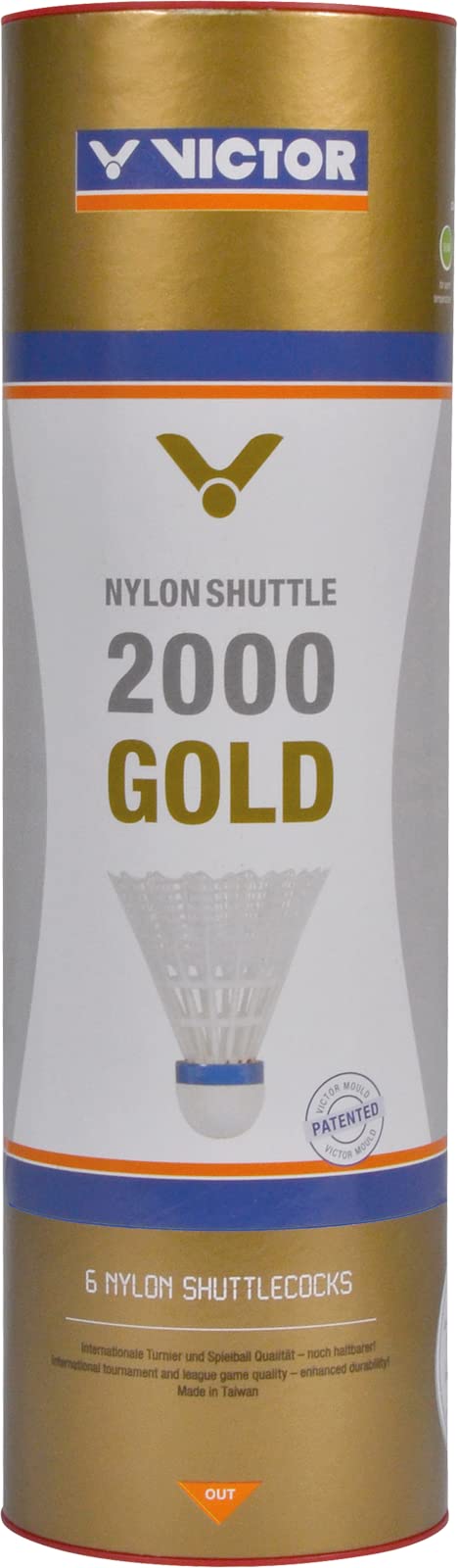 Victor Nylon Shuttle 2000 Gold Volant de Badminton boîte de - 3