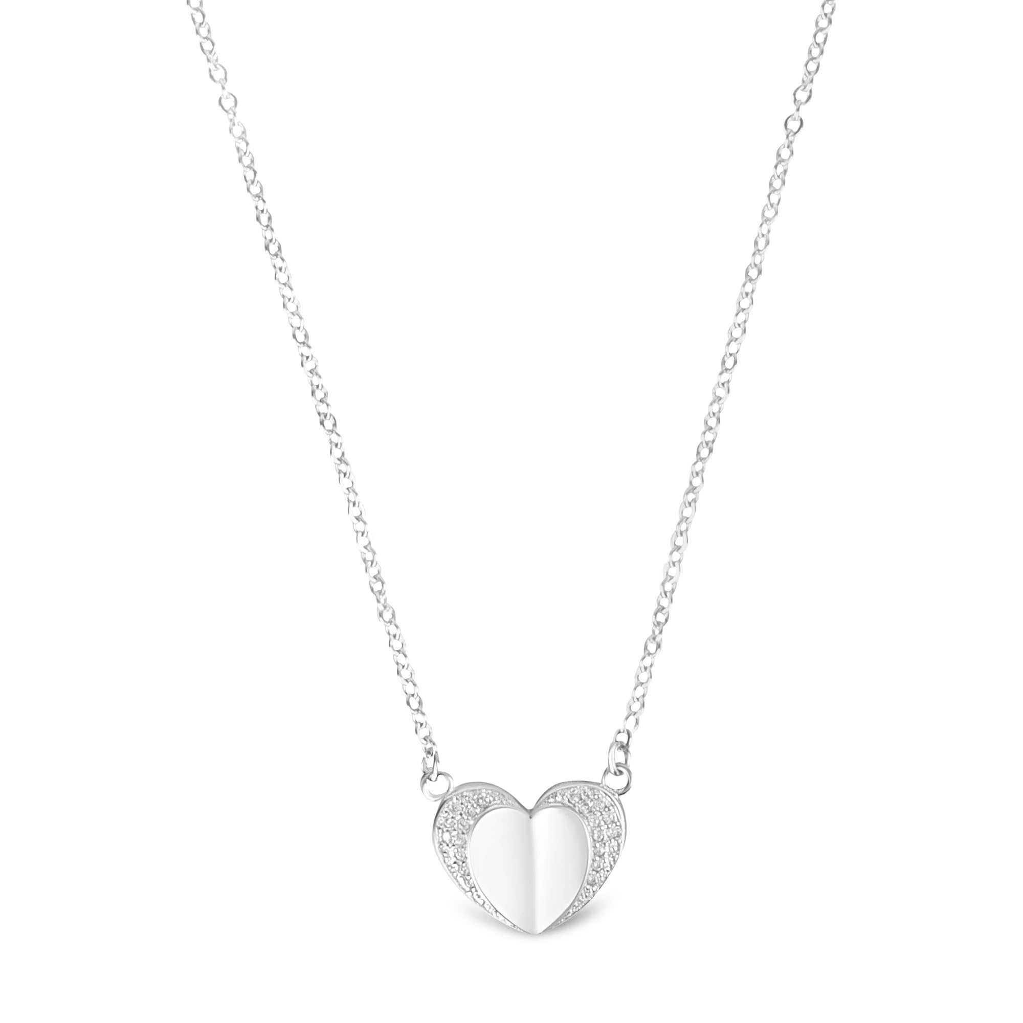 Silver Chest 925 Silver Pendant for Women and Girls with Silver Chain | Silver Necklace with AAA Cubic Zirconia stones | Design - Two Heart as One (B0CNH6C6T5) Amazon Price History, Amazon Price Tracker