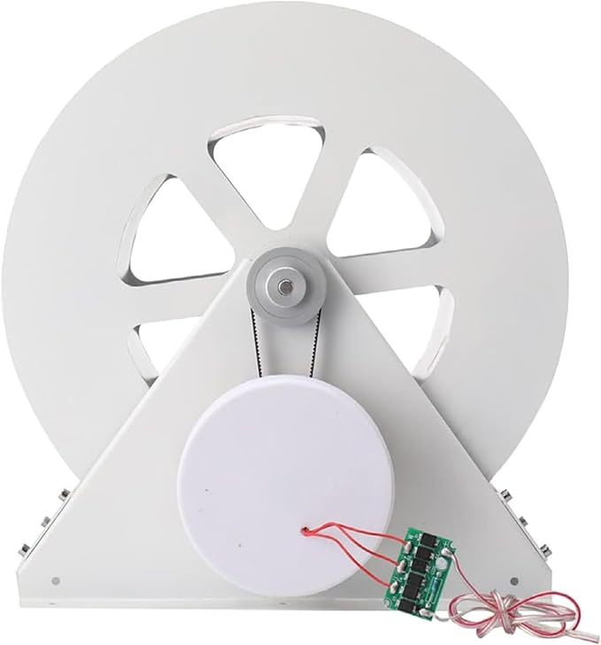 Generador hidroeléctrico de rueda de agua de 100 W, rueda hidráulica de baja velocidad con transmisión silenciosa, turbina micro portátil para generación de energía al aire libre, incluye luz LED miniatura 7