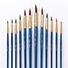 Price comparison product image Febbya Paint Brushes,12 Pack Paintbrushes Art Painting Artist Paint Brushes Set for Watercolor Oil Acrylic Crafts Rock Face Painting Drawing DIY Adults Teens Kids Nylon Round Pointed Tip