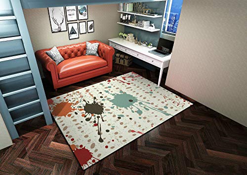 Einfache geometrische Druck Hause 200 * 280 cm farbe-05,Matte für Fitnessgeräte, als Schutzmatte beim Training nutzbar, Bodenschutzmatte für