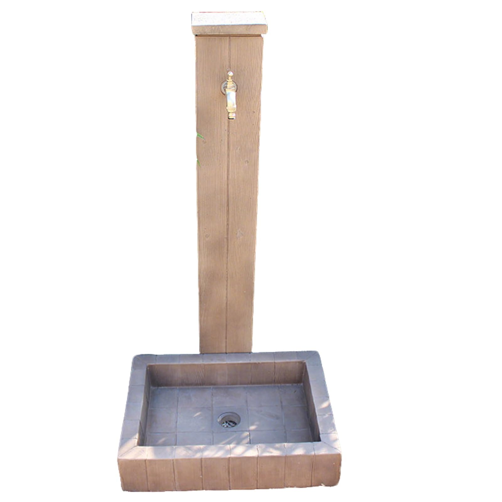 Vertical Garden Water Column, Concrete Outdoor Faucet Water Column, Garden Farm Pasture Backyard Irrigation Washing(Yellow)
