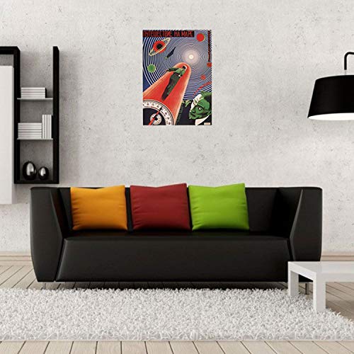 Affiche russe un jour sur mars grand format pour décorer un bureau design