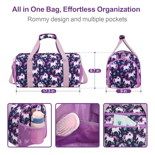 Image of Bagseri Dance Bag for Girls - Kids Duffle Travel Bag with Shoe Compartment