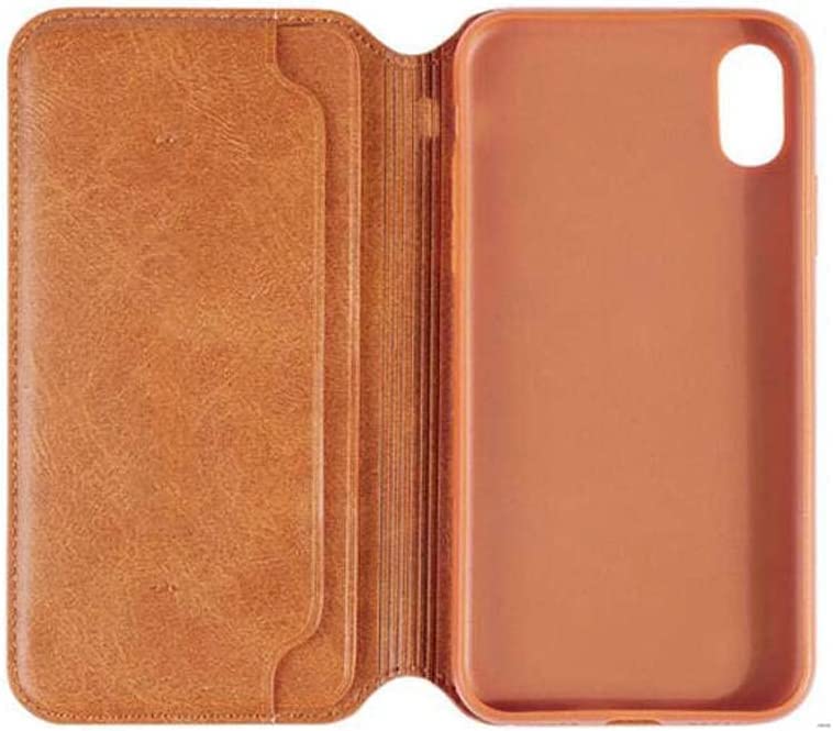 Étui protection intégrale iPhone Xs Max marron contre les rayures