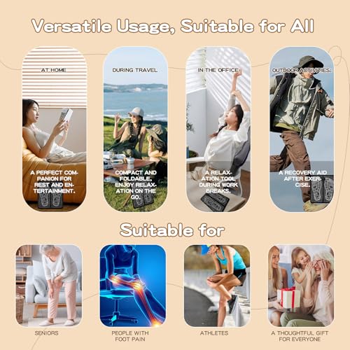 Portable MHD TENS Foot Massager for Plantar Fasciitis &#038; Neuropathy Pain Relief &#8211; Deep Tissue Electric Muscle Stimulator, Adjustable Intensity, Lightweight Design for Home, Travel, Office Use