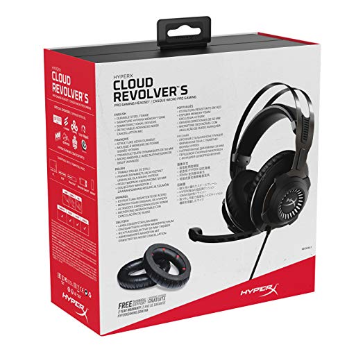 HyperX Cloud Revolver S Gaming Headset with Dolby 7.1 Surround Sound for PC, PS4, PS4 PRO, Xbox One, Xbox One S (HX-HSCRS-GM/NA)