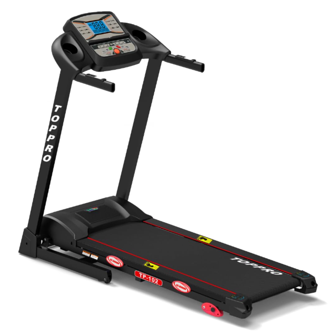 TOPPRO Fitness Motorized Treadmill TP-102 |Treadmill for Home USE|Heavy Duty Treadmill |Treadmill with 3 Level Manual Incline |Treadmill DC Motor|German Designed |Taiwan Certified |Imported-image-43