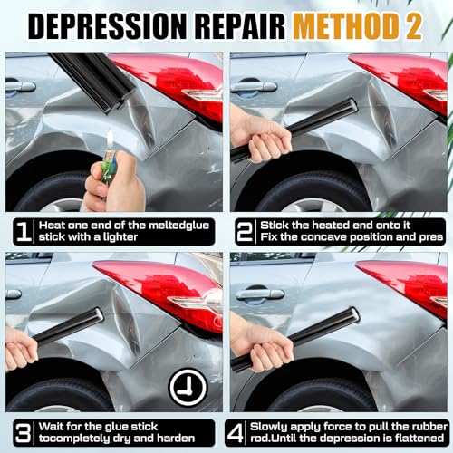 Image of CroBlissful 1 Pc Paintless Dent Repair Glue Sticks PDR Glue Hot Sticks Paintless Dent Repair Tool for Car Restoration Remover Tool Set (Black)