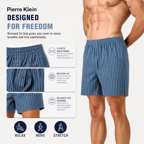 Bóxer tejidos para hombre ropa interior cómoda de algodón Pierre Klein 3
