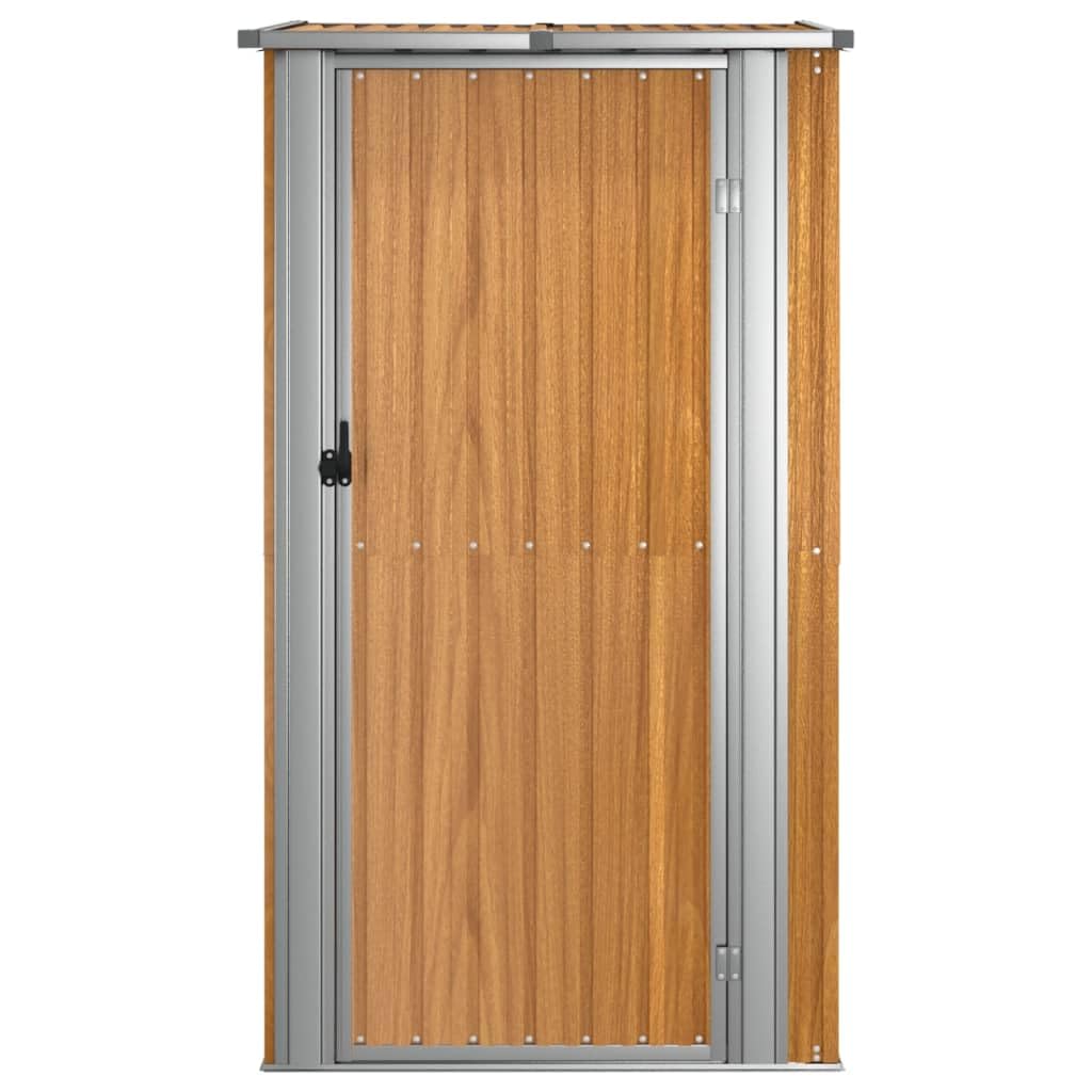 Gartenhaus aus verzinktem Stahl 118,5x97x209,5 cm, Geräteschuppen mit Pultdach, abschließbarer Gartenschrank für Werkzeuge, wetterfest