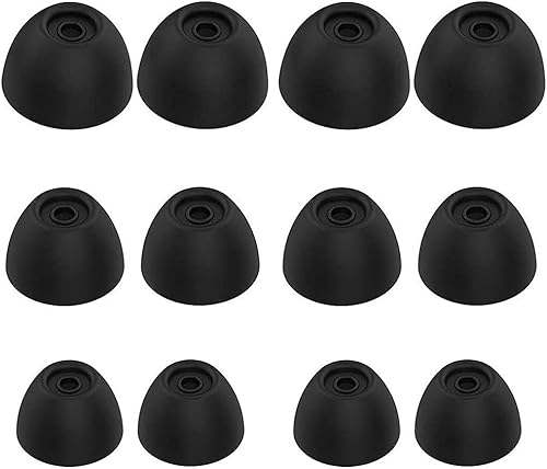 Miniatura 1 de Punta de repuesto de silicona negra para Galaxy Buds 2, almohadillas de gel para los oídos, SML, 6 pares, color negro (gb2)