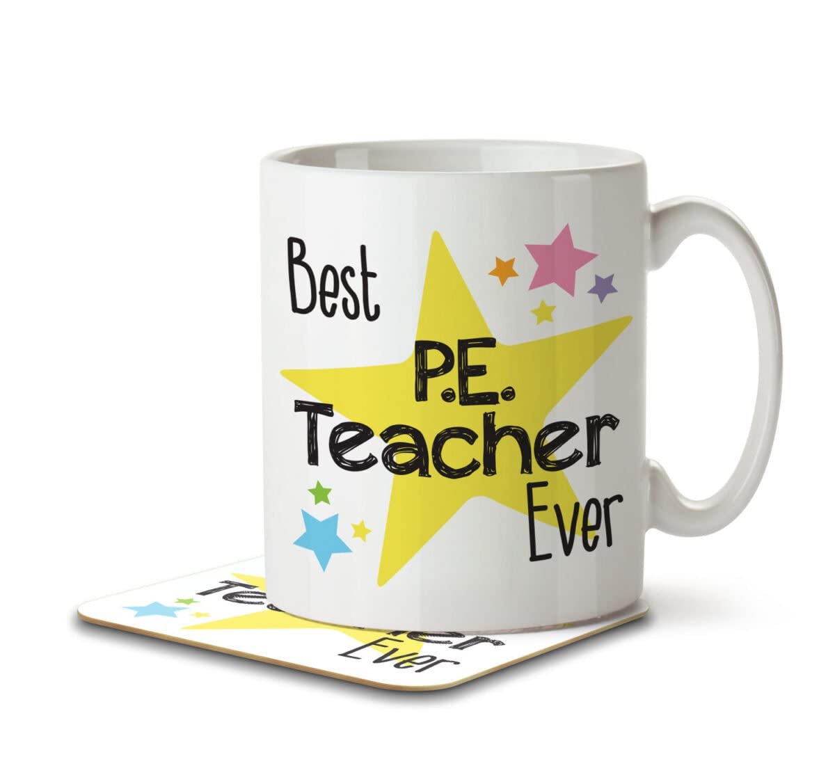 The Inky Penguin - Best P.E. Teacher Ever - Mug and Coaster, Ceramic, 11fl. oz.