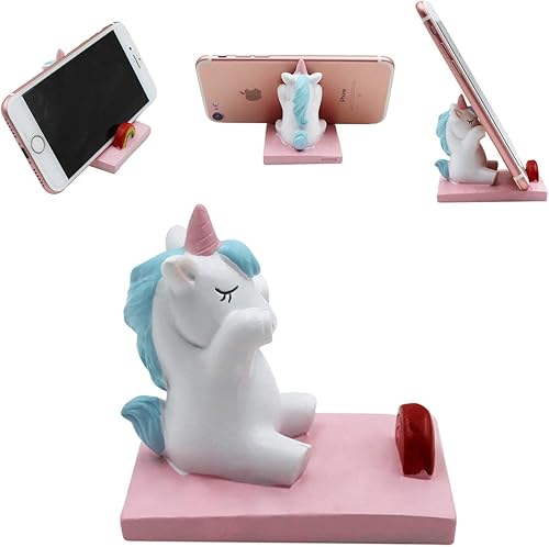 Miniatura 3 de Amamcy Lindo unicornio soporte de teléfono móvil soporte animal teléfono inteligente soporte de escritorio para todos los teléfonos móviles lindo