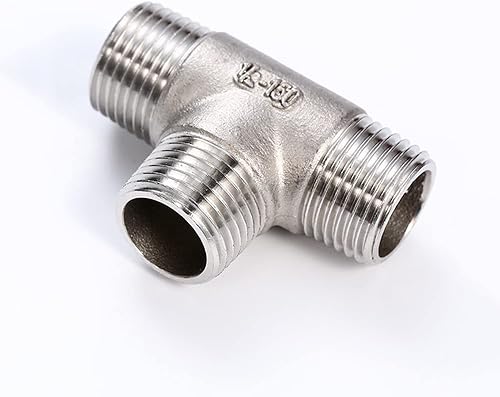 Miniatura 7 de GDFYMI Accesorios de tubería, accesorio en T macho fundido, acero inoxidable de 3 vías 12 pulgada NPT macho roscado, manguera de tubería en T de 3