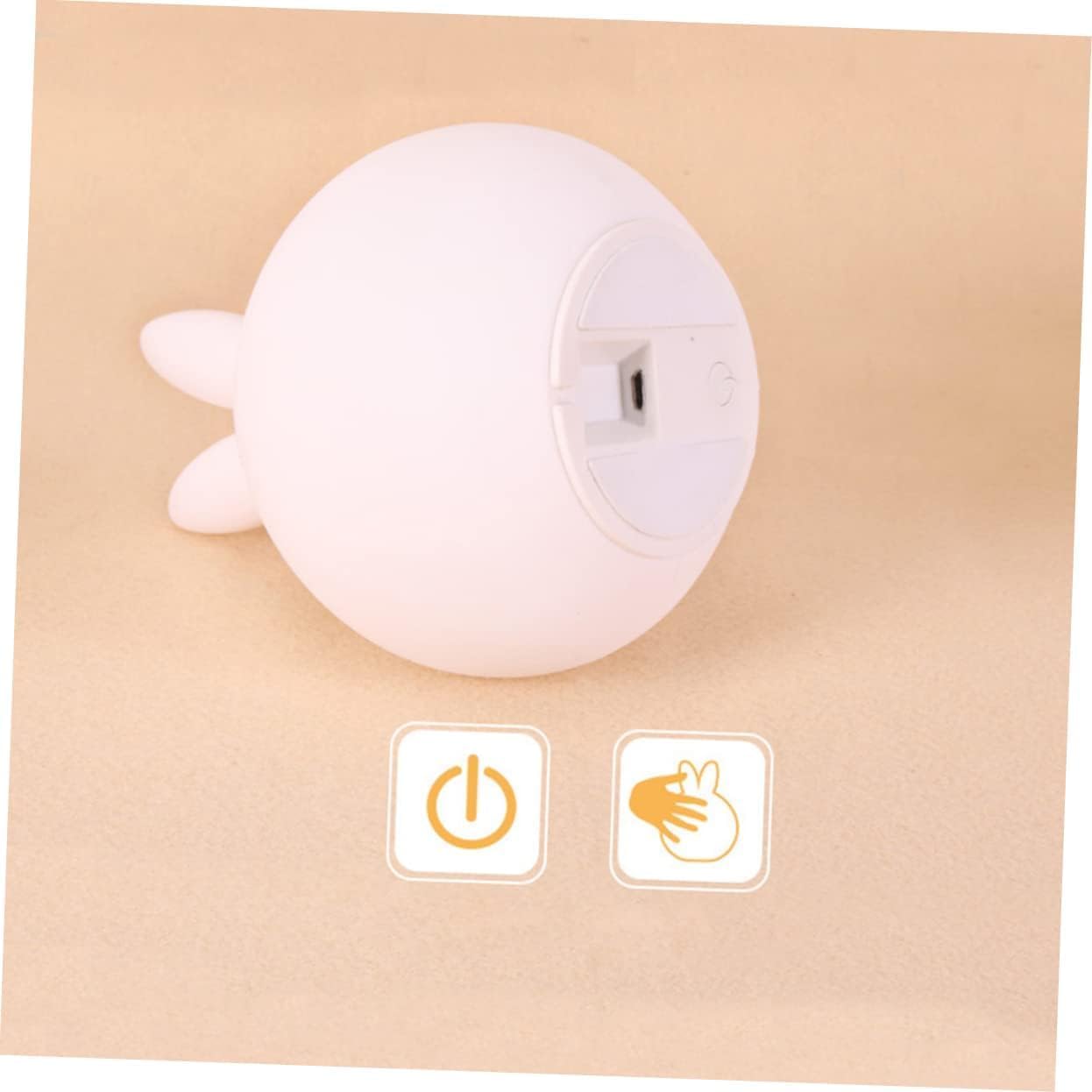 One94Store Silicone Rabbit Night Light | USB Rechargeable Color-Changing LED Lamp with Touch Sensor Control | Kids Bedroom Décor & Gift for Babies, Toddlers, and Children (Blue Ear) - Image 7 thumbnail