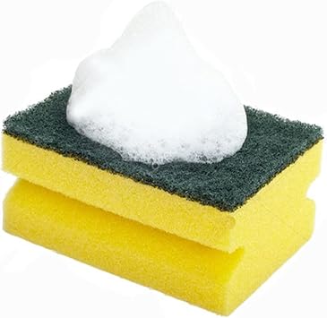 HomeSmith Handgrip Sponge Scourer High Density Foam Yellow Standard, Pack of 10