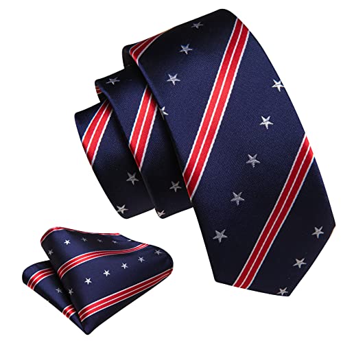 Image of Barry.Wang Boys Ties School Pre-Tied Kids Necktie Handkerchief Clip Set Uniforms Child Ties for 8-14 Years Wedding Party