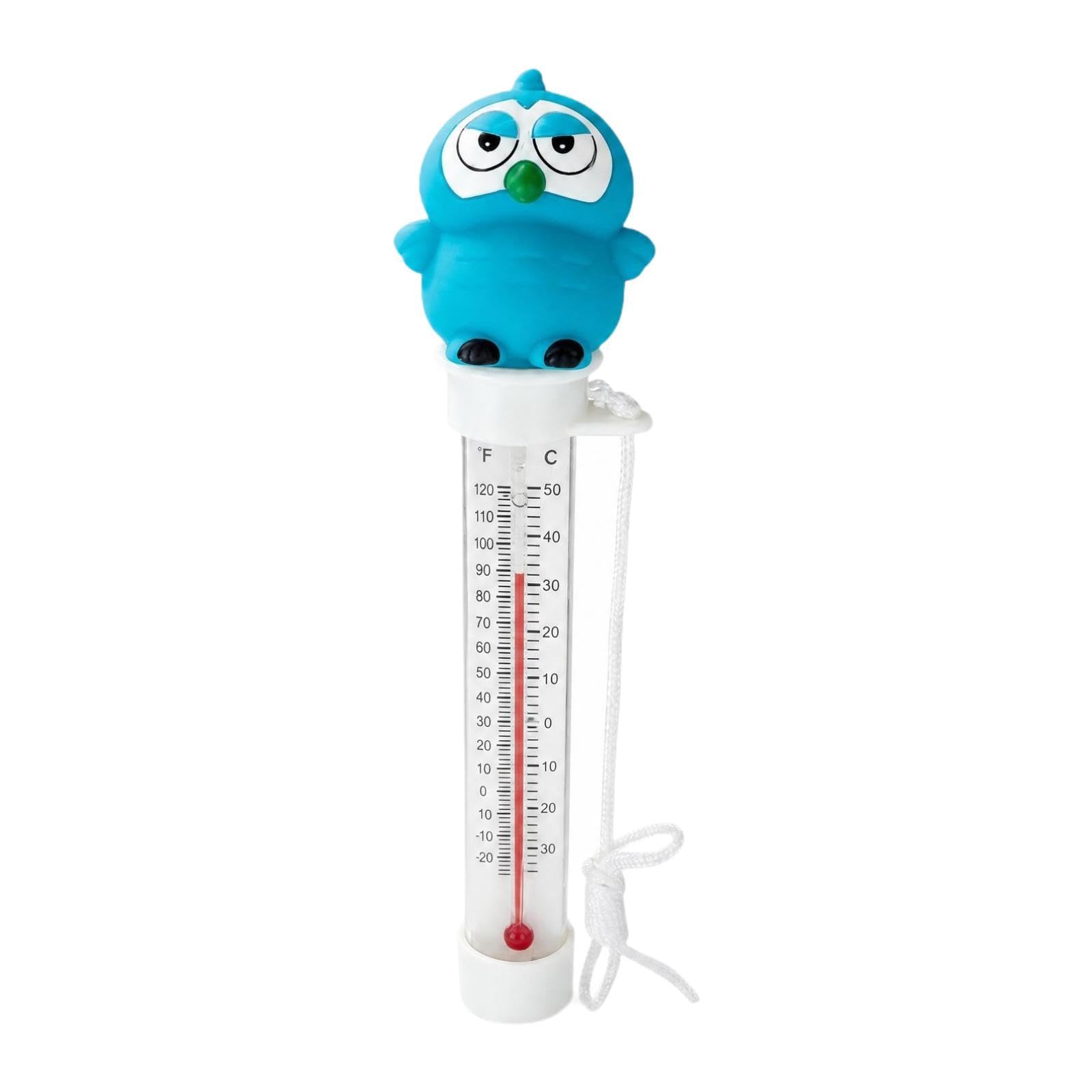 Floating Pool Thermometer Portable Water Thermometer for Pond Spas Hot Tubs 5.5x20.5cm Owl-picture-14
