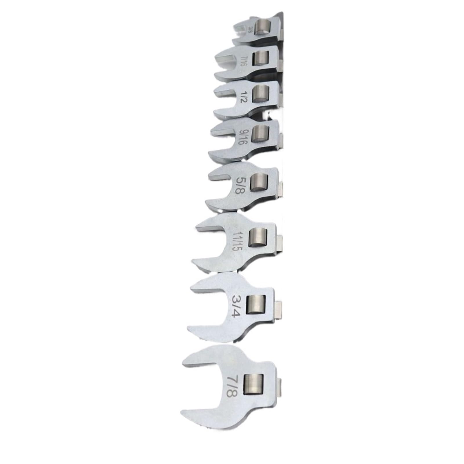 Xuczhai One Color 8Pcs Portable Replaceable Drive Crowfoot Wrench 3/8 Inch Movable Ratchet 10 To 19Mm L-Shaped(B-Inch)