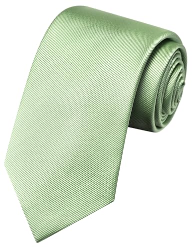 Image of GUSLESON 3.15 inch(8cm) Solid Color Necktie and Pocket Square Cufflinks Sets For Men + Gift Box