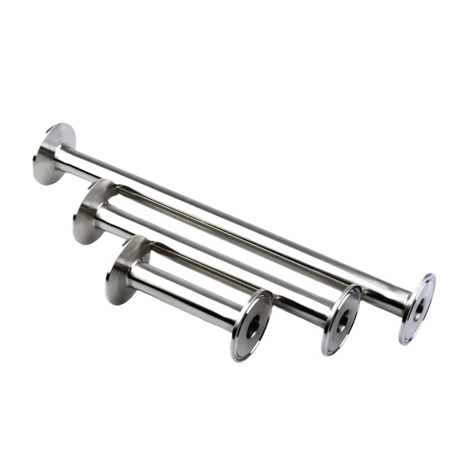AARTERZZA 1pc 304 Stainless Steel Pipe Fitting Pipe Outer Diameter 18mm Homemade Ring Three Clip 119mm Length 500mm