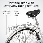 Schwinn Wayfarer Adult Hybrid Bike, Mens and Womens, Step-Over or Step-Through Frame Options, 7-Speed Drivetrain, Rear Rack, 700C Wheels