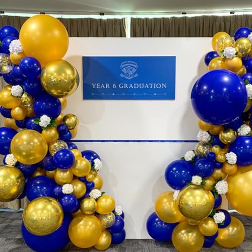 Image of Royal Blue Balloons 12 inch, Royal Blue Latex 50pcs Party Balloons | Graduation, Baby Shower, Wedding, Birthday Party Decorations