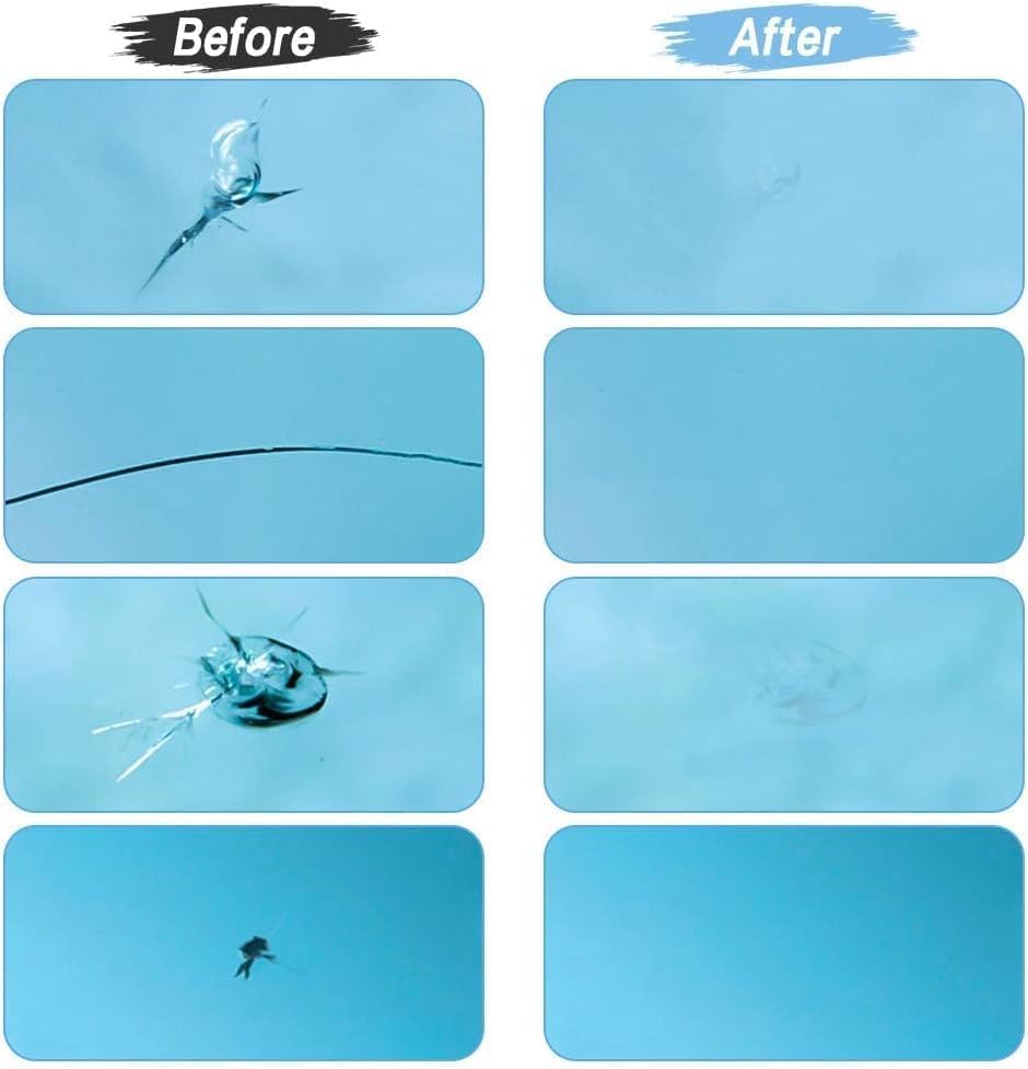 Image of 2 PCS Bottles Nano Glass Crack Repair Liquid.Windshield Crack Repair Kit, Car Window Cracks Gone Glass Repair Fluid, Quick Windshield Repair for Chips and Cracks, Bulls-Eye and Star-Shaped Crack