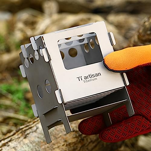 Holzofen, Leichter faltender Campingkocher, Picknick- Kochbrenner für robuste Rucksackreisen und Camping-5